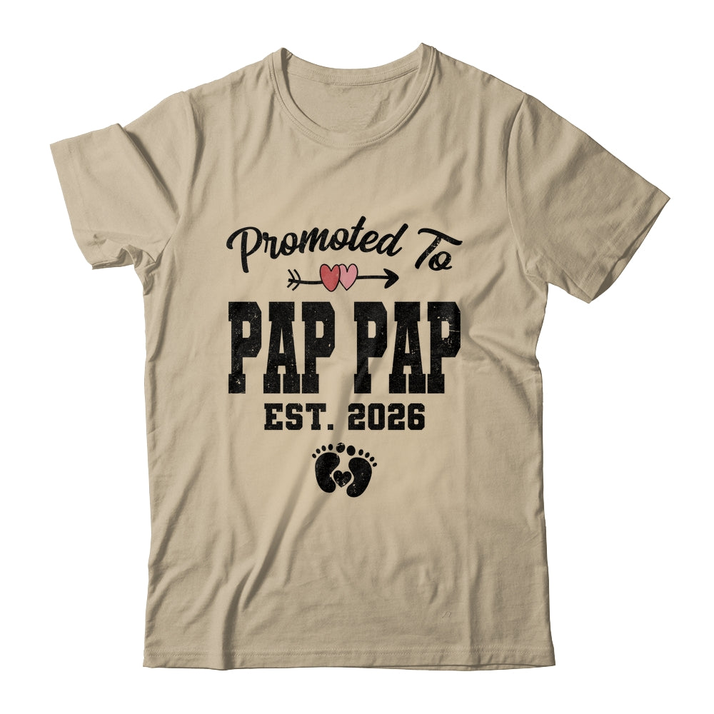 Promoted To Pap Pap Est 2026 First Time Fathers Day Shirt & Hoodie | teecentury