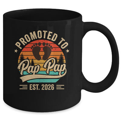Promoted To Pap Pap Est 2026 Grandparents Baby Announcement Mug | teecentury