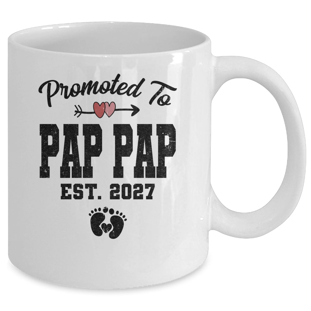 Promoted To Pap Pap Est 2027 First Time Fathers Day Mug | teecentury