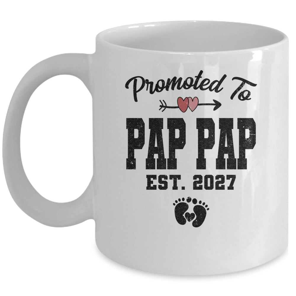 Promoted To Pap Pap Est 2027 First Time Fathers Day Mug | teecentury