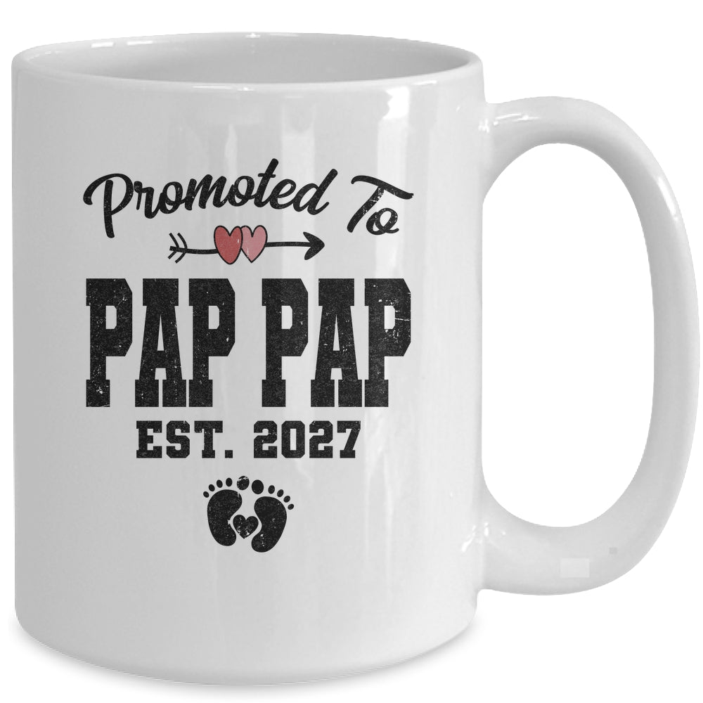 Promoted To Pap Pap Est 2027 First Time Fathers Day Mug | teecentury