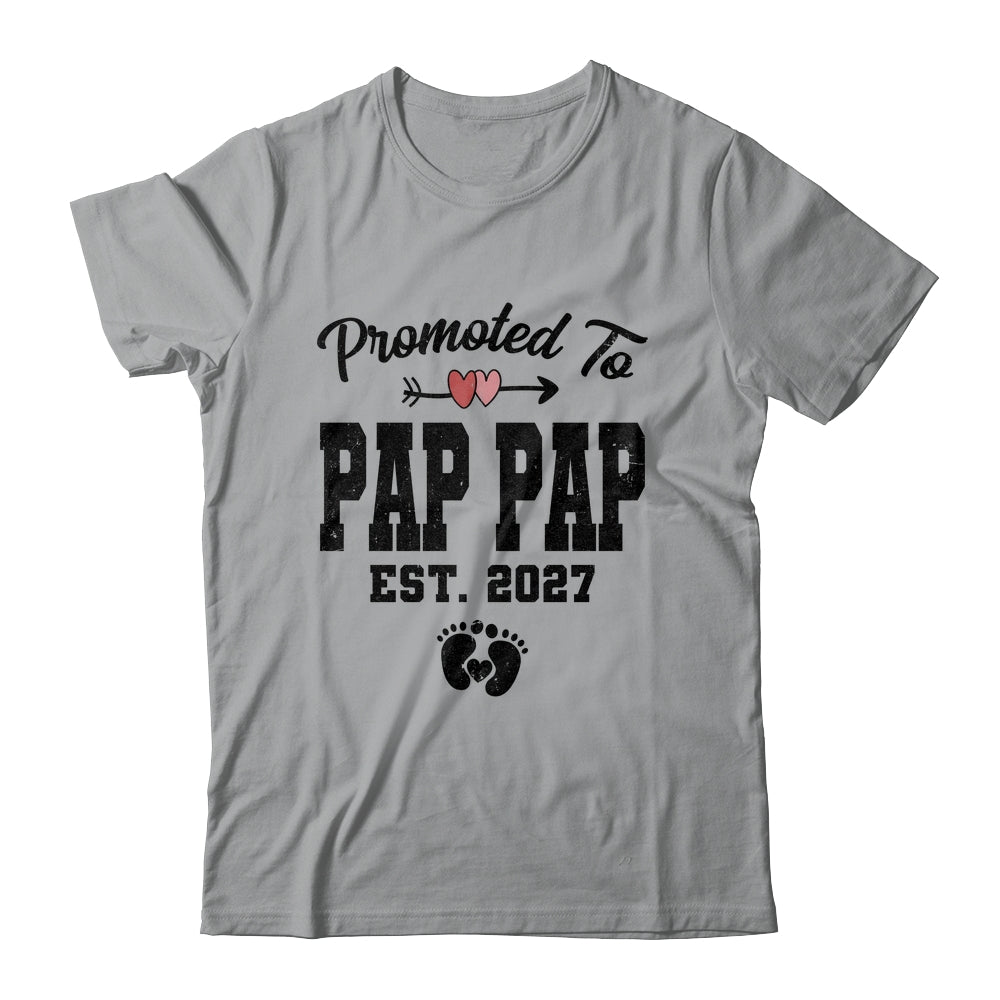 Promoted To Pap Pap Est 2027 First Time Fathers Day Shirt & Hoodie | teecentury