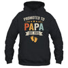 Promoted To Papa 2025 Retro Soon To Be Papa Est 2025 Shirt & Hoodie | teecentury