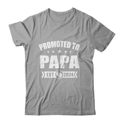 Promoted To Papa Est 2024 Fathers Day First Time New Papa Shirt & Hoodie | teecentury