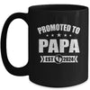 Promoted To Papa Est 2024 Fathers Day First Time New Papa Mug | teecentury