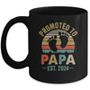 Promoted To Papa Est 2024 Fathers Day Vintage Mug | teecentury