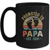 Promoted To Papa Est 2024 Fathers Day Vintage Mug | teecentury