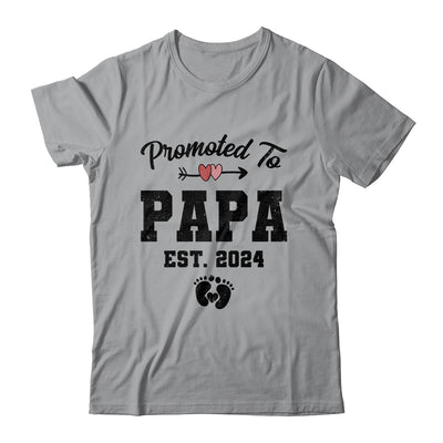 Promoted To Papa Est 2024 First Time Fathers Day Shirt & Hoodie | teecentury