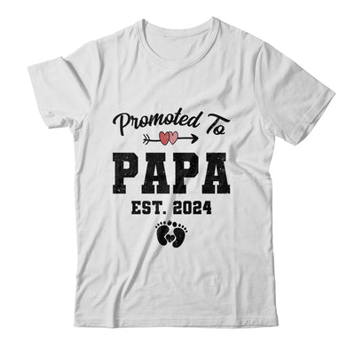 Promoted To Papa Est 2024 First Time Fathers Day Shirt & Hoodie | teecentury
