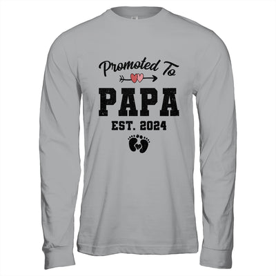 Promoted To Papa Est 2024 First Time Fathers Day Shirt & Hoodie | teecentury