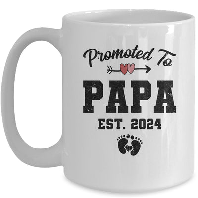 Promoted To Papa Est 2024 First Time Fathers Day Mug | teecentury