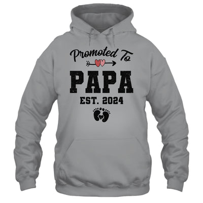 Promoted To Papa Est 2024 First Time Fathers Day Shirt & Hoodie | teecentury