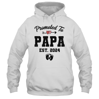 Promoted To Papa Est 2024 First Time Fathers Day Shirt & Hoodie | teecentury
