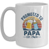 Promoted To Papa Est 2024 First Time Fathers Day Vintage Mug | teecentury