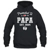 Promoted To Papa Est 2024 Funny First Time Fathers Day Shirt & Hoodie | teecentury