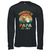 Promoted To Papa Est 2024 Vintage New Papa Fathers Day Shirt & Hoodie | teecentury