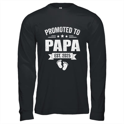 Promoted To Papa Est 2025 Fathers Day First Time New Papa Shirt & Hoodie | teecentury