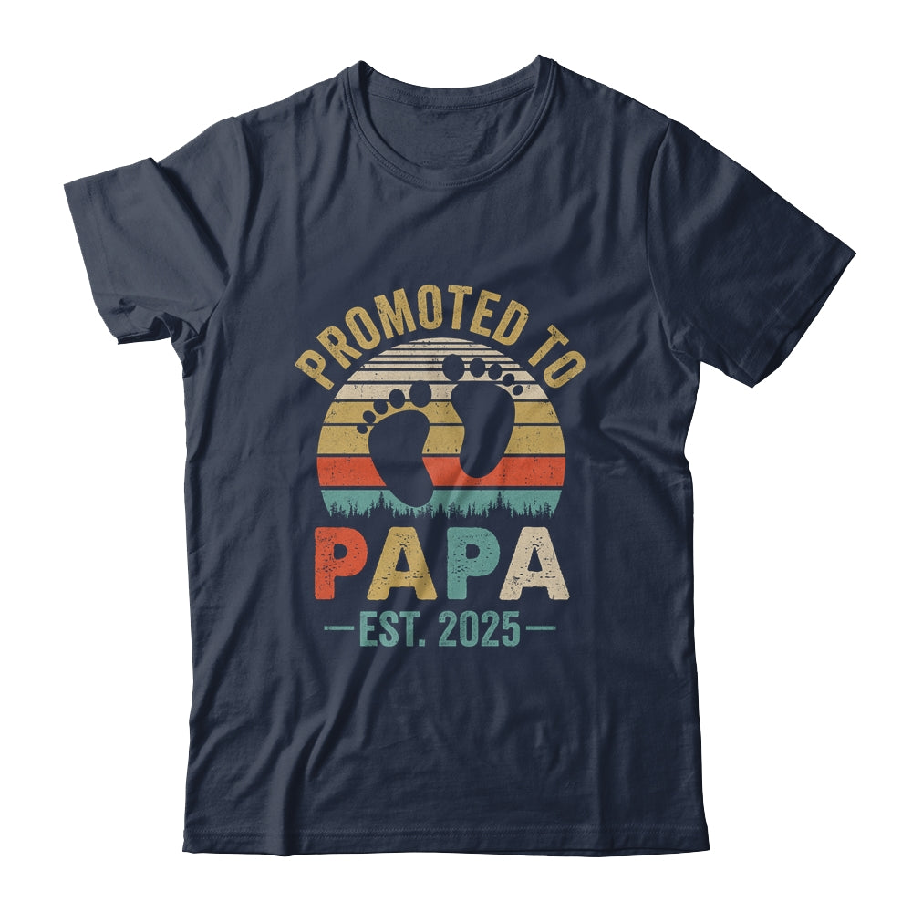 Promoted To Papa Est 2025 Fathers Day Vintage Shirt & Hoodie | teecentury