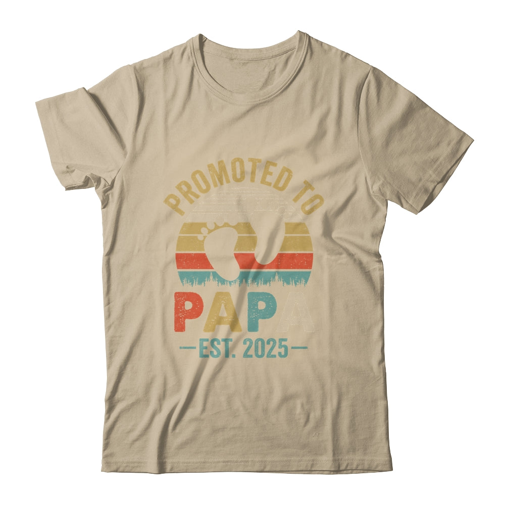 Promoted To Papa Est 2025 Fathers Day Vintage Shirt & Hoodie | teecentury