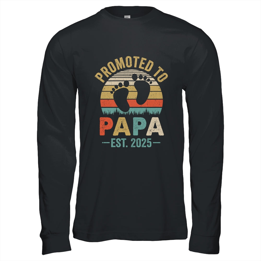 Promoted To Papa Est 2025 Fathers Day Vintage Shirt & Hoodie | teecentury