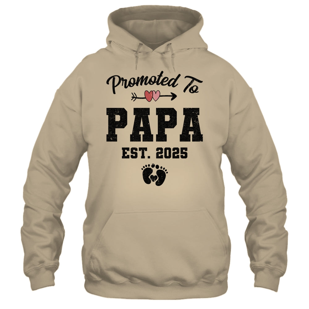 Promoted To Papa Est 2025 First Time Fathers Day Shirt & Hoodie | teecentury