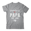 Promoted To Papa Est 2025 Funny First Time Fathers Day Shirt & Hoodie | teecentury