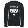 Promoted To Papa Est 2025 Funny First Time Fathers Day Shirt & Hoodie | teecentury