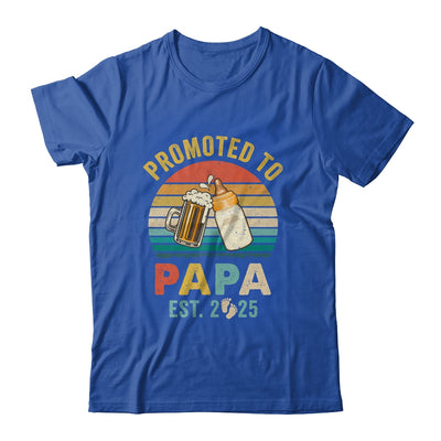 Promoted To Papa Est 2025 Vintage New Papa Fathers Day Shirt & Hoodie | teecentury