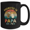 Promoted To Papa Est 2025 Vintage New Papa Fathers Day Mug | teecentury