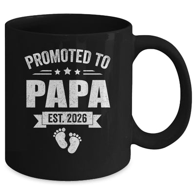 Promoted To Papa Est 2026 Fathers Day First Time New Papa Mug | teecentury