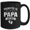 Promoted To Papa Est 2026 Fathers Day First Time New Papa Mug | teecentury