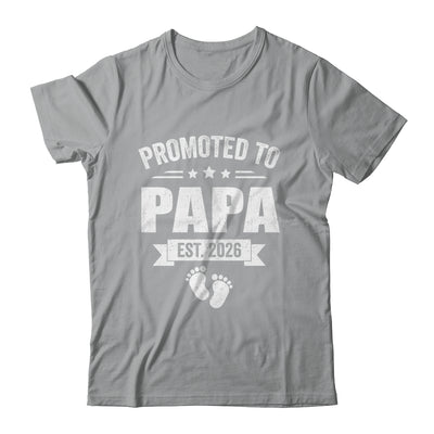 Promoted To Papa Est 2026 Fathers Day First Time New Papa Shirt & Hoodie | teecentury