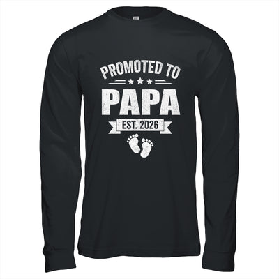 Promoted To Papa Est 2026 Fathers Day First Time New Papa Shirt & Hoodie | teecentury