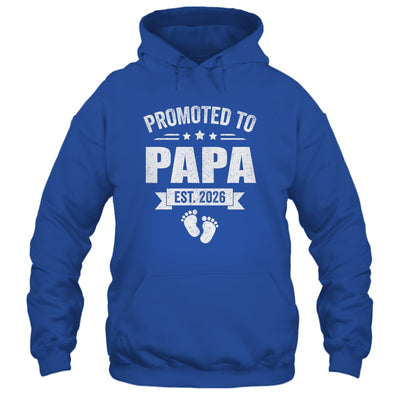 Promoted To Papa Est 2026 Fathers Day First Time New Papa Shirt & Hoodie | teecentury