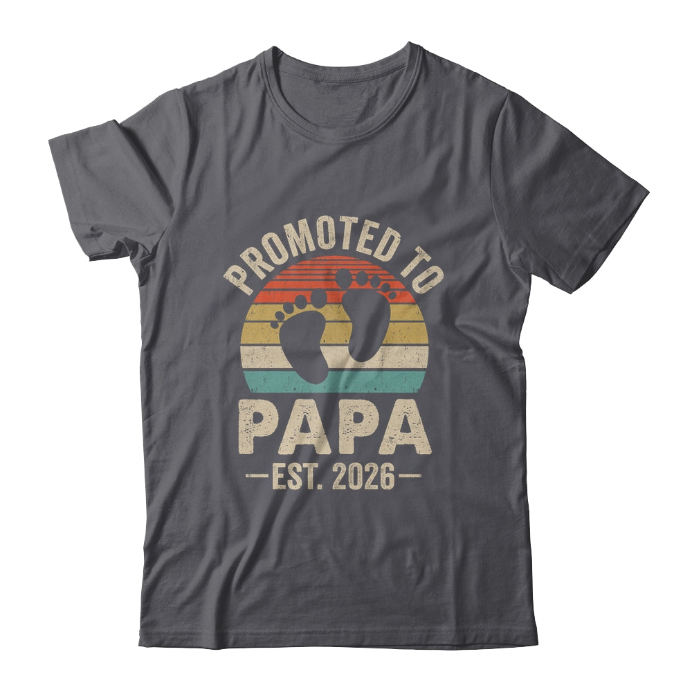 Promoted To Papa Est 2026 Fathers Day Vintage Shirt & Hoodie | teecentury
