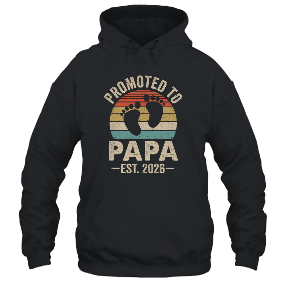 Promoted To Papa Est 2026 Fathers Day Vintage Shirt & Hoodie | teecentury
