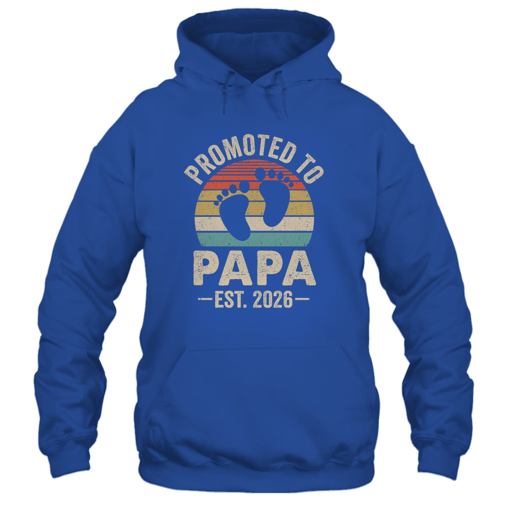 Promoted To Papa Est 2026 Fathers Day Vintage Shirt & Hoodie | teecentury