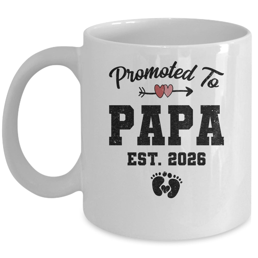 Promoted To Papa Est 2026 First Time Fathers Day Mug | teecentury