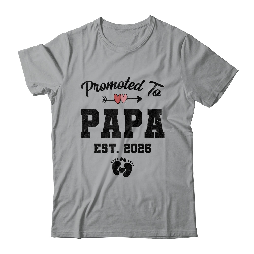 Promoted To Papa Est 2026 First Time Fathers Day Shirt & Hoodie | teecentury