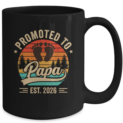 Promoted To Papa Est 2026 Grandparents Baby Announcement Mug | teecentury