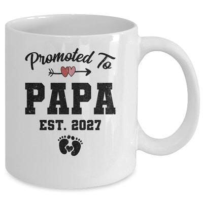 Promoted To Papa Est 2027 First Time Fathers Day Mug | teecentury