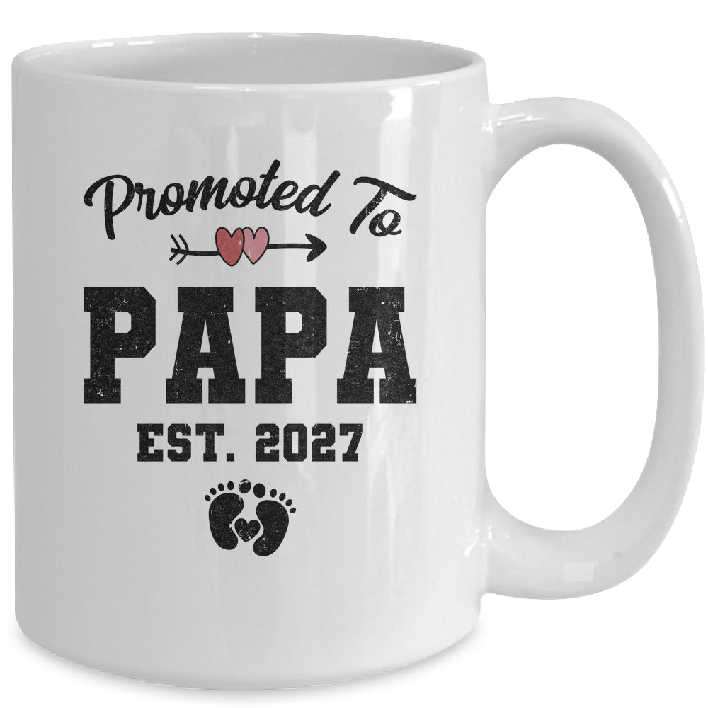 Promoted To Papa Est 2027 First Time Fathers Day Mug | teecentury