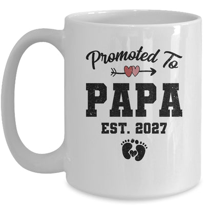 Promoted To Papa Est 2027 First Time Fathers Day Mug | teecentury