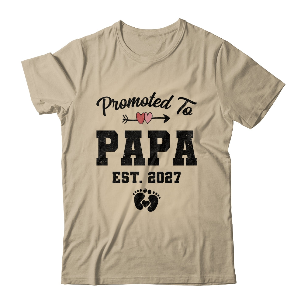 Promoted To Papa Est 2027 First Time Fathers Day Shirt & Hoodie | teecentury