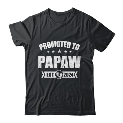 Promoted To Papaw Est 2024 Fathers Day First Time New Papaw Shirt & Hoodie | teecentury