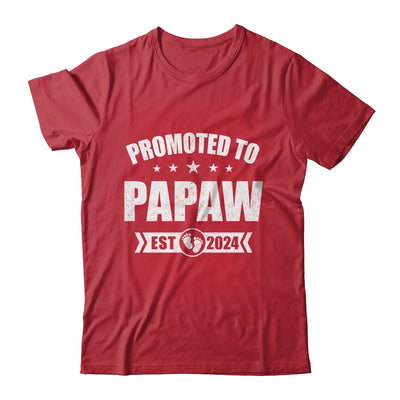 Promoted To Papaw Est 2024 Fathers Day First Time New Papaw Shirt & Hoodie | teecentury