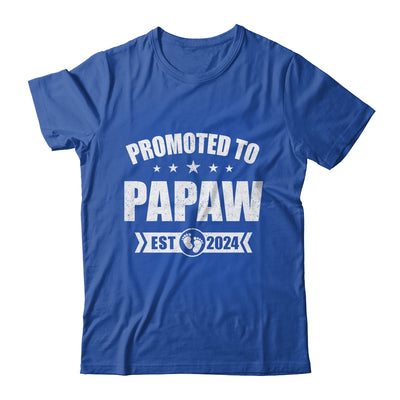 Promoted To Papaw Est 2024 Fathers Day First Time New Papaw Shirt & Hoodie | teecentury