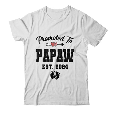 Promoted To Papaw Est 2024 First Time Fathers Day Shirt & Hoodie | teecentury