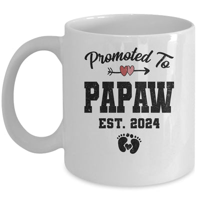 Promoted To Papaw Est 2024 First Time Fathers Day Mug | teecentury