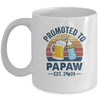 Promoted To Papaw Est 2024 First Time Fathers Day Vintage Mug | teecentury